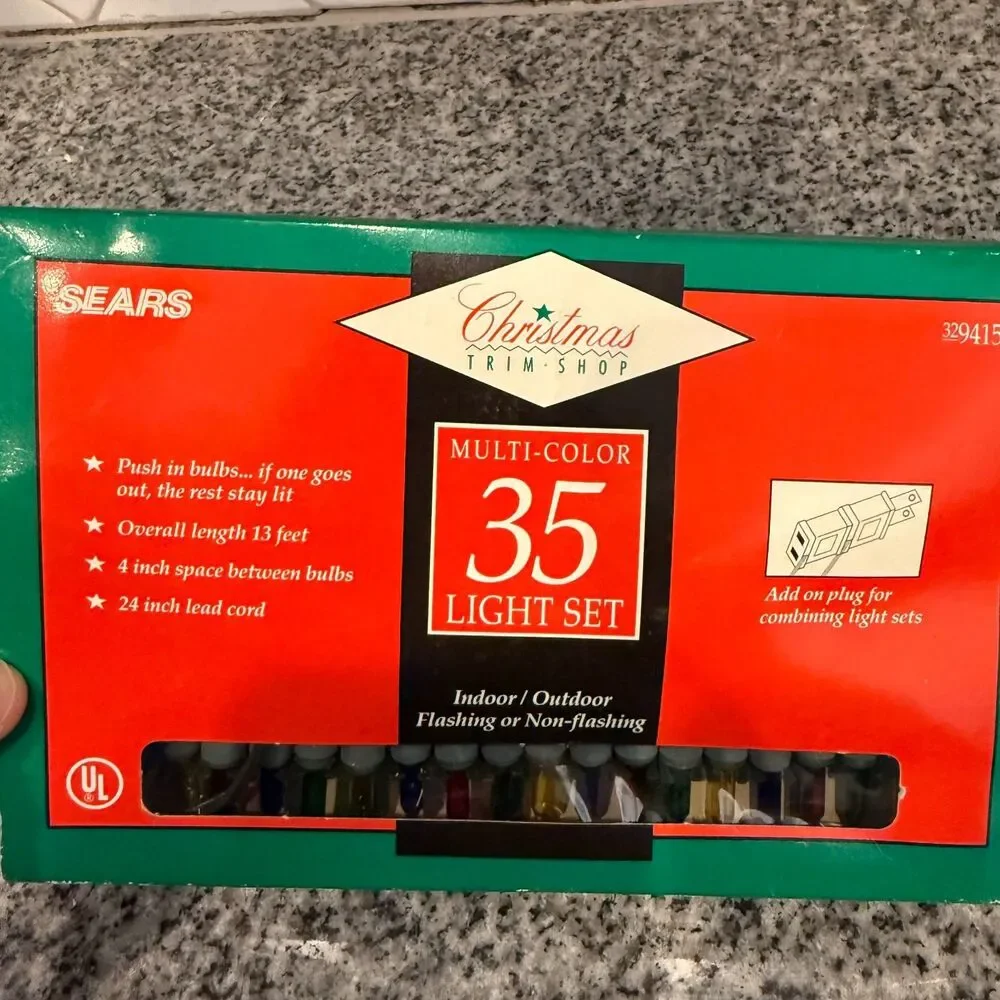 Vintage Sears Christmas Trim Shop 35 Multi-Color Light Set (Lot of 4)